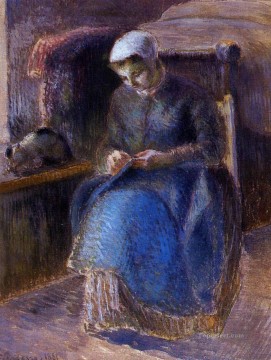 Mujer cosiendo 1881 Camille Pissarro Pinturas al óleo